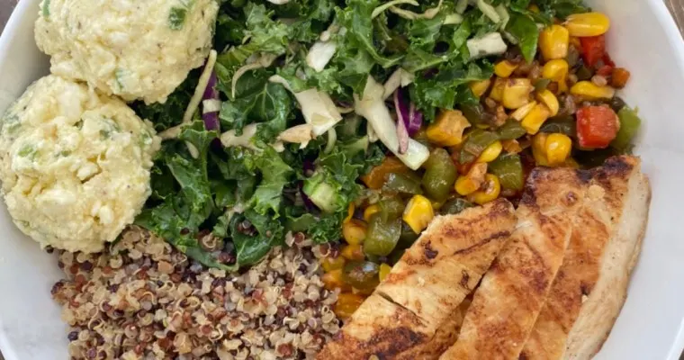 Grilled Chicken Crazy Feta Quinoa Bowl | Fall Meal Prep Idea | Healthy Eating
